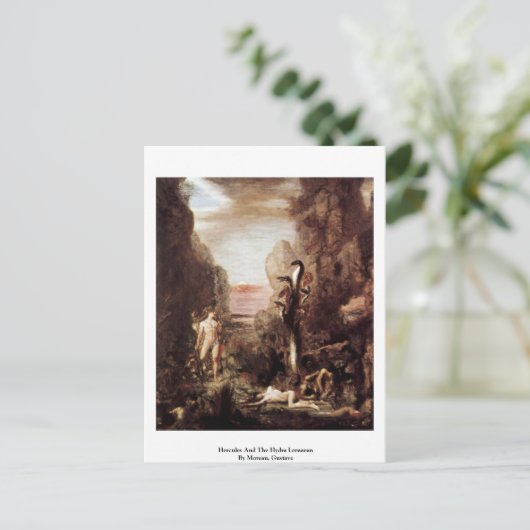 Hercules en de hydra Lernaean door Moreau, Gustave Briefkaart (Staand voorkant)