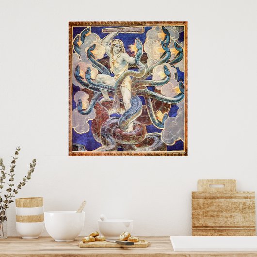Hercules en de Hydra Poster (Keuken)