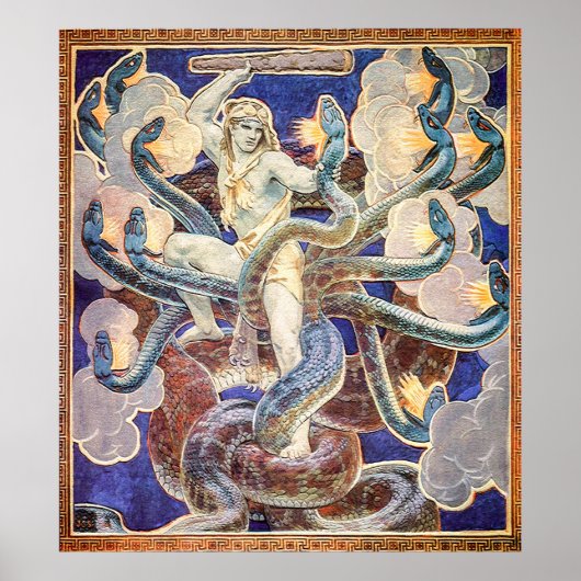 Hercules en de Hydra Poster (Voorkant)