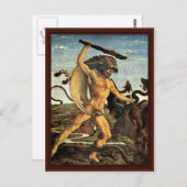 Hercules en de hydra van Pollaiuolo Antonio Briefkaart (Voorkant / Achterkant)