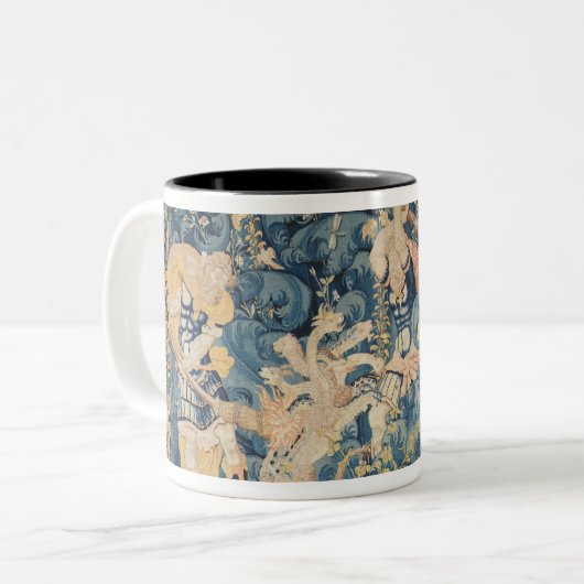 Hercules en de Lernaean Hydra Tweekleurige Koffiemok (Voorkant links)