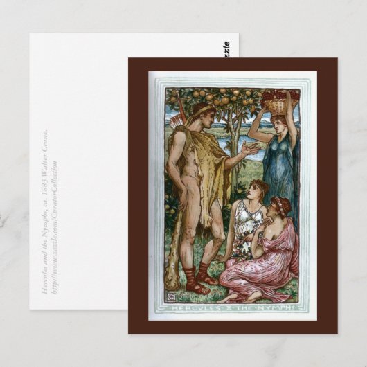 Hercules en de Nymfs Briefkaart (Voorkant / Achterkant)