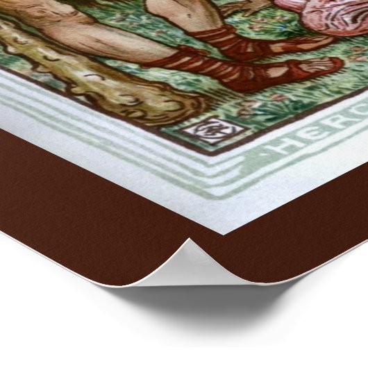 Hercules en de Nymfs Poster (Hoek)