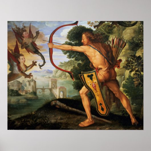 Hercules en de Stymfaliaanse vogels, 1600 Poster (Voorkant)