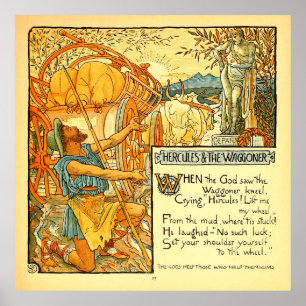 Hercules en de Wagoneer Walter Crane Poster