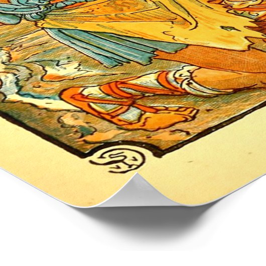 Hercules en de Wagoneer Walter Crane Poster (Hoek)