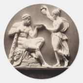 Hercules en Hebe Ronde Sticker (Voorkant)
