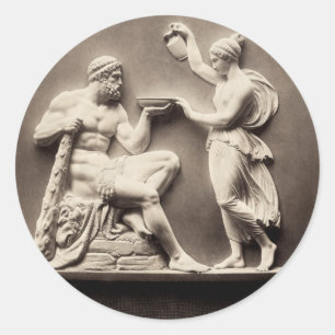 Hercules en Hebe Ronde Sticker