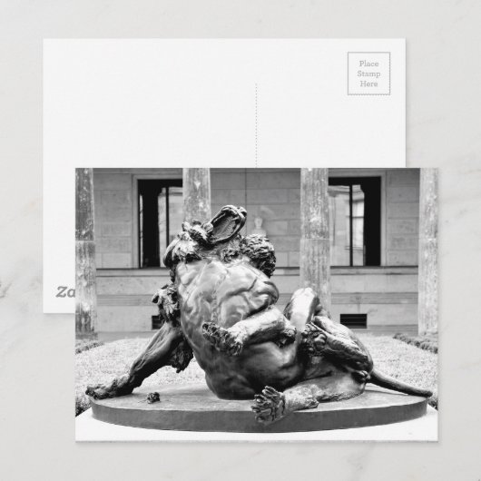 Hercules en Nemean Lion Briefkaart (Voorkant / Achterkant)