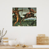Hercules en Nessus van Franz von Stuck Poster (Keuken)