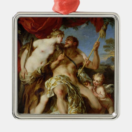Hercules en Omphale, 1724 Metalen Ornament (Voorkant)