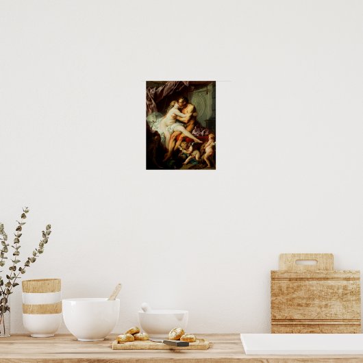 Hercules en Omphale van Francois Boucher Poster (Keuken)