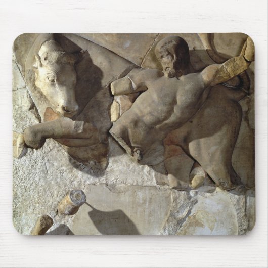 Hercules Fighting the Cretan Bull, een van de seri Muismat (Voorkant)
