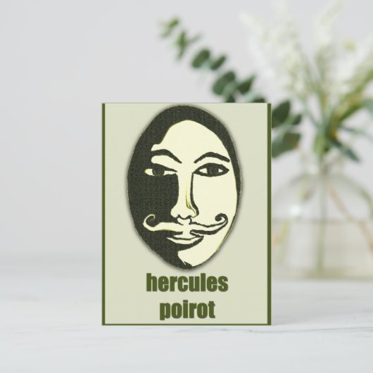 hercules Poirot Briefkaart (Staand voorkant)