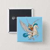 Hercules Riding Pegasus Button (Voorkant /achterkant)
