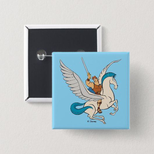 Hercules Riding Pegasus Button (Voorkant /achterkant)