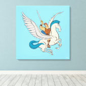 Hercules Riding Pegasus Canvas Print (Insitu (Houten vloer))