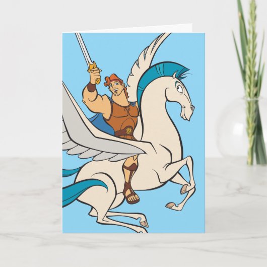 Hercules Riding Pegasus Card Kaart (Voorkant)