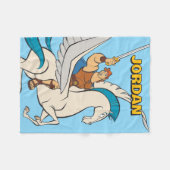 Hercules Riding Pegasus Fleece Blanket (Voorkant (Horizontaal))