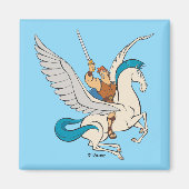 Hercules Riding Pegasus Magnet (Voorkant)