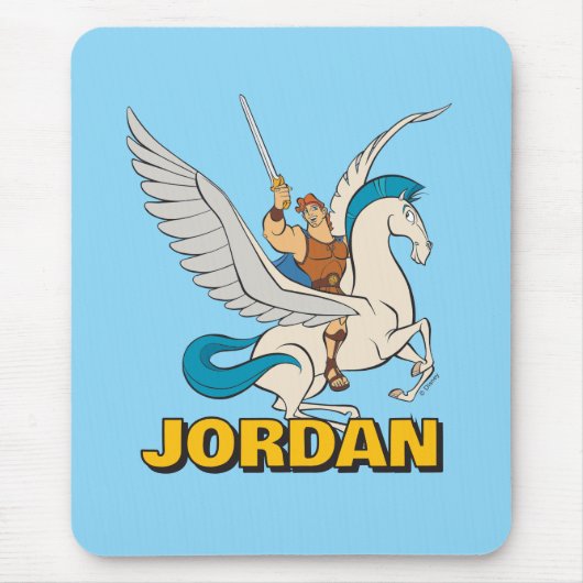 Hercules Riding Pegasus Mouse Pad Muismat (Voorkant)