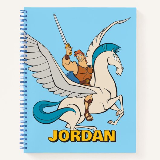 Hercules Riding Pegasus Notebook Notitieboek (Voorkant)