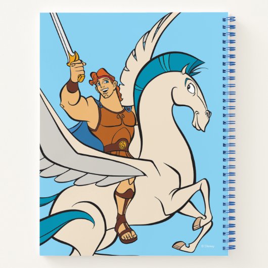 Hercules Riding Pegasus Notebook Notitieboek (Achterkant)