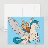 Hercules Riding Pegasus Postcard Briefkaart (Voorkant / Achterkant)