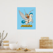Hercules Riding Pegasus Poster (Keuken)