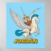Hercules Riding Pegasus Poster (Voorkant)