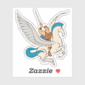 Hercules Riding Pegasus Sticker (Vel)