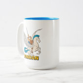 Hercules Riding Pegasus Two-Tone Coffee Mug Tweekleurige Koffiemok (Voorkant links)