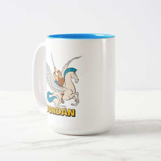 Hercules Riding Pegasus Two-Tone Coffee Mug Tweekleurige Koffiemok (Voorkant links)