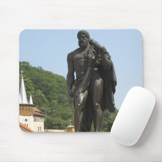 Hercules standbeeld Mousepad Muismat (Met muis)