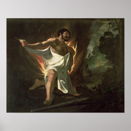Hercules Tearing the Burning Robe, c.1634 Poster (Voorkant)