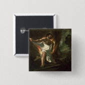 Hercules Tearing the Burning Robe, c.1634 Vierkante Button 5,1 Cm (Voorkant /achterkant)
