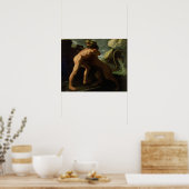 Hercules vecht met de Nemean Lion Poster (Keuken)