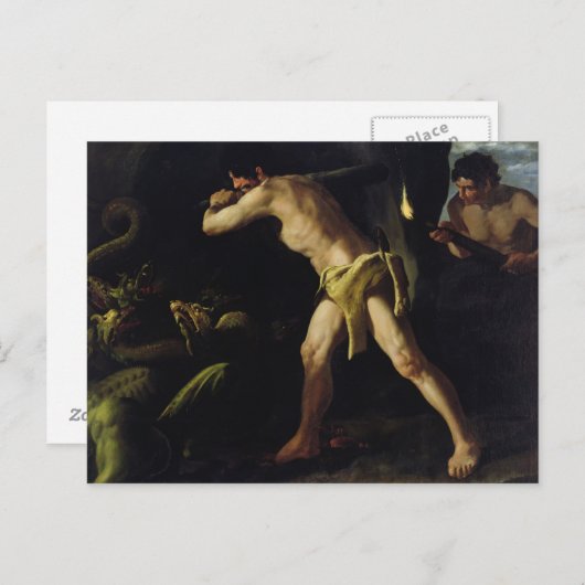 Hercules vechten met de Lernaean Hydra Briefkaart (Voorkant / Achterkant)