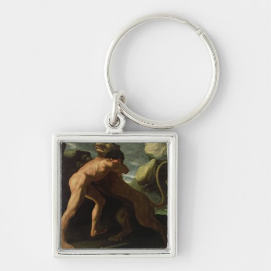 Hercules vechten met de Nemean Lion Sleutelhanger (Voorkant)