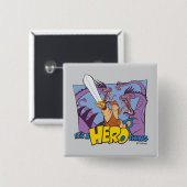 Hercules vs Hydra - It's a HERO Thing Button (Voorkant /achterkant)