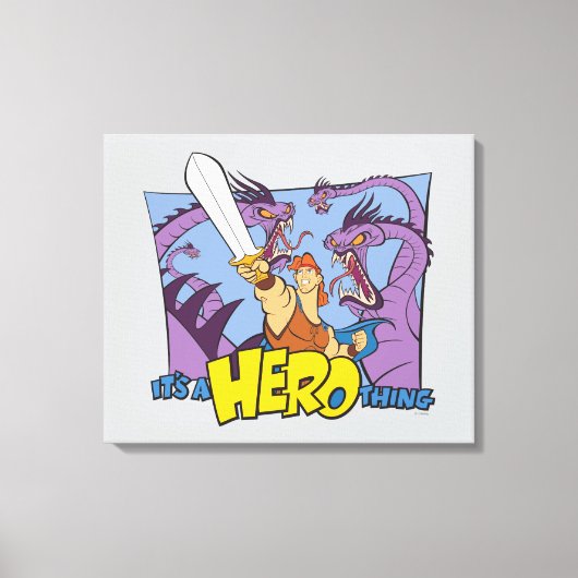 Hercules vs Hydra - It's a HERO Thing Canvas Print (Voorkant)