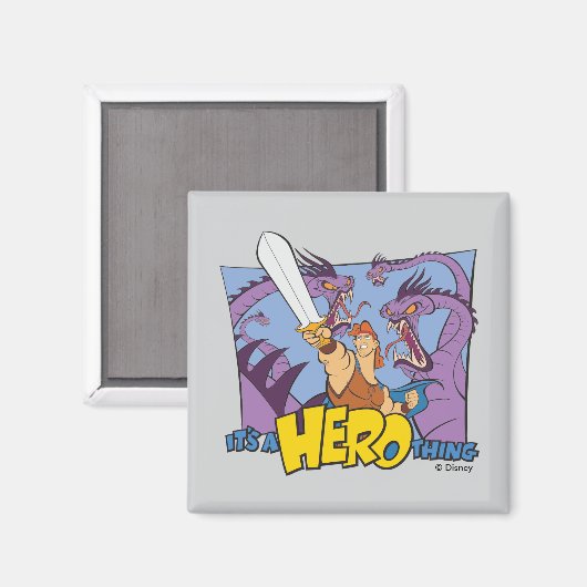 Hercules vs Hydra - It's a HERO Thing Magnet (Voorkant / Achterkant)