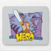 Hercules vs Hydra - It's a HERO Thing Mouse Pad Muismat (Voorkant)