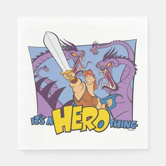 Hercules vs Hydra - It's a HERO Thing Napkins Servet (Voorkant)