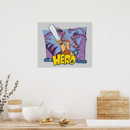 Hercules vs Hydra - It's a HERO Thing Poster (Keuken)