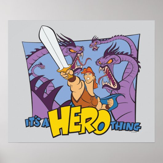 Hercules vs Hydra - It's a HERO Thing Poster (Voorkant)