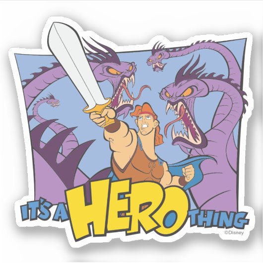 Hercules vs Hydra - It's a HERO Thing Sticker (Voorkant)