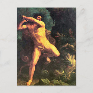 Hercules vs the Hydra beroemd gemaakt door Gudio R Briefkaart