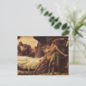 Hercules worstelt met de leeuw briefkaart (Staand voorkant)