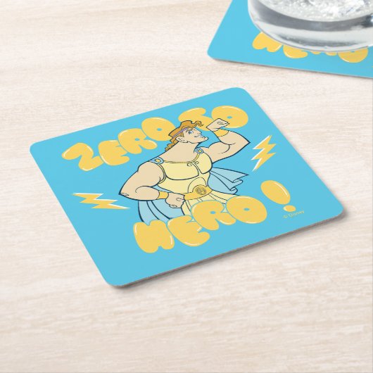 Hercules - Zero to Hero Square Paper Coaster Kartonnen Onderzetters (Schuin)